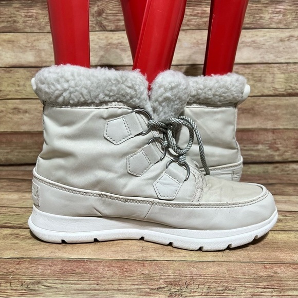 Sorel White Explore Carnival Winter Boots - Picture 2 of 9